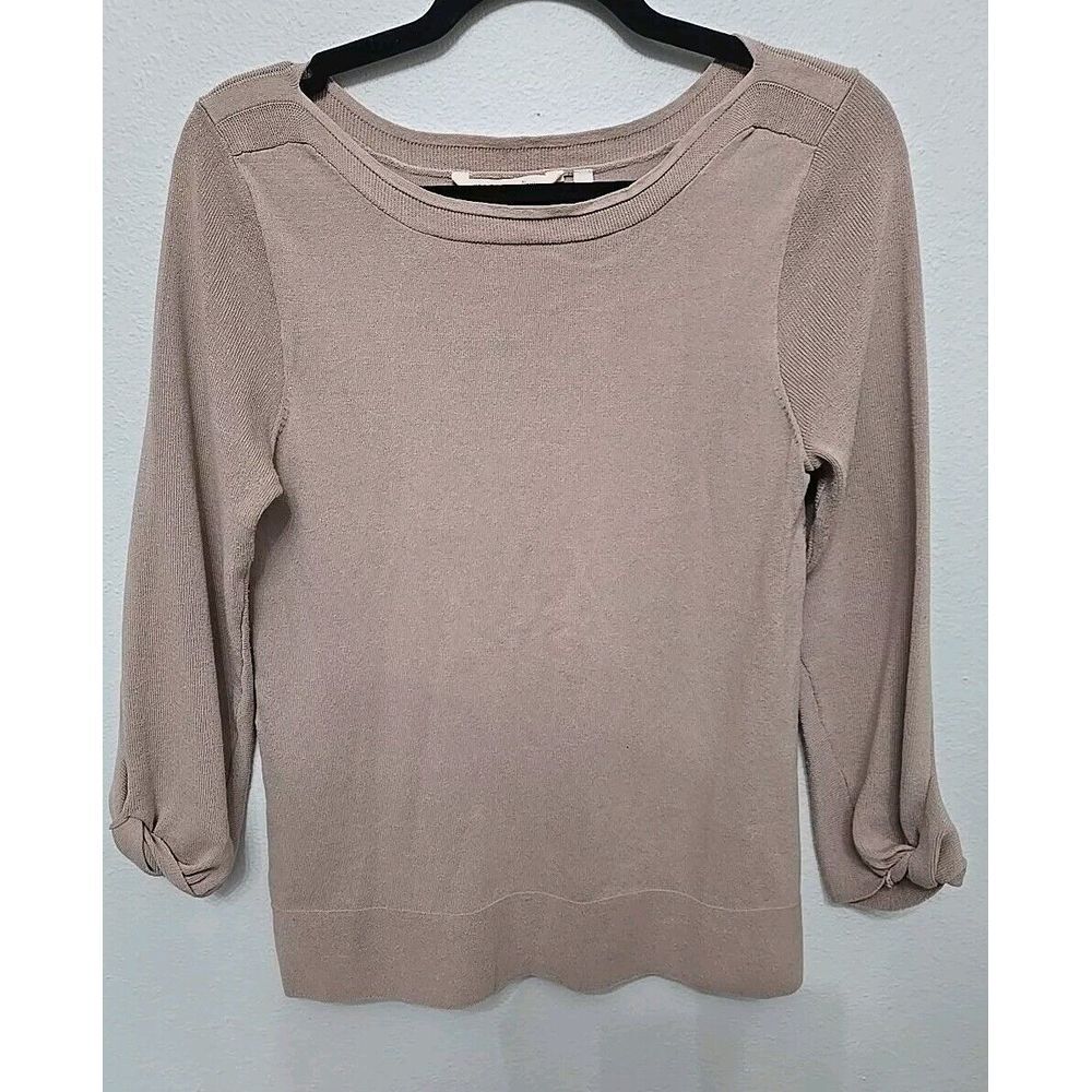 Soft Surroundings Light Weight Viscose Sweater With Knot Detail Cuffs XS